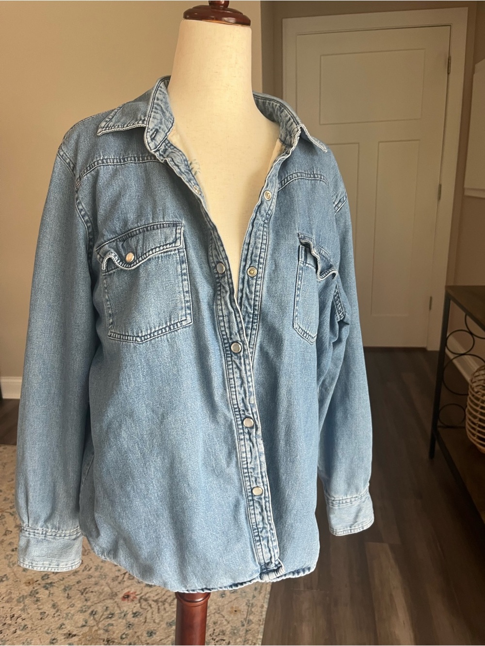 Bit & Bridle Flannel Lined Denim Shacket